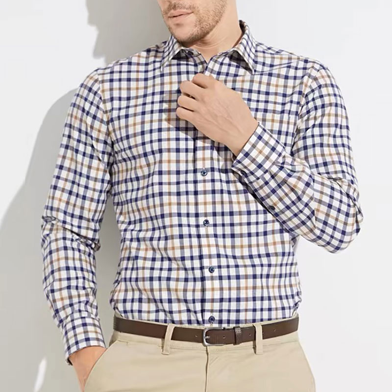Men Formal Wear Shirts - Men's long sleeve shirt pure cotton