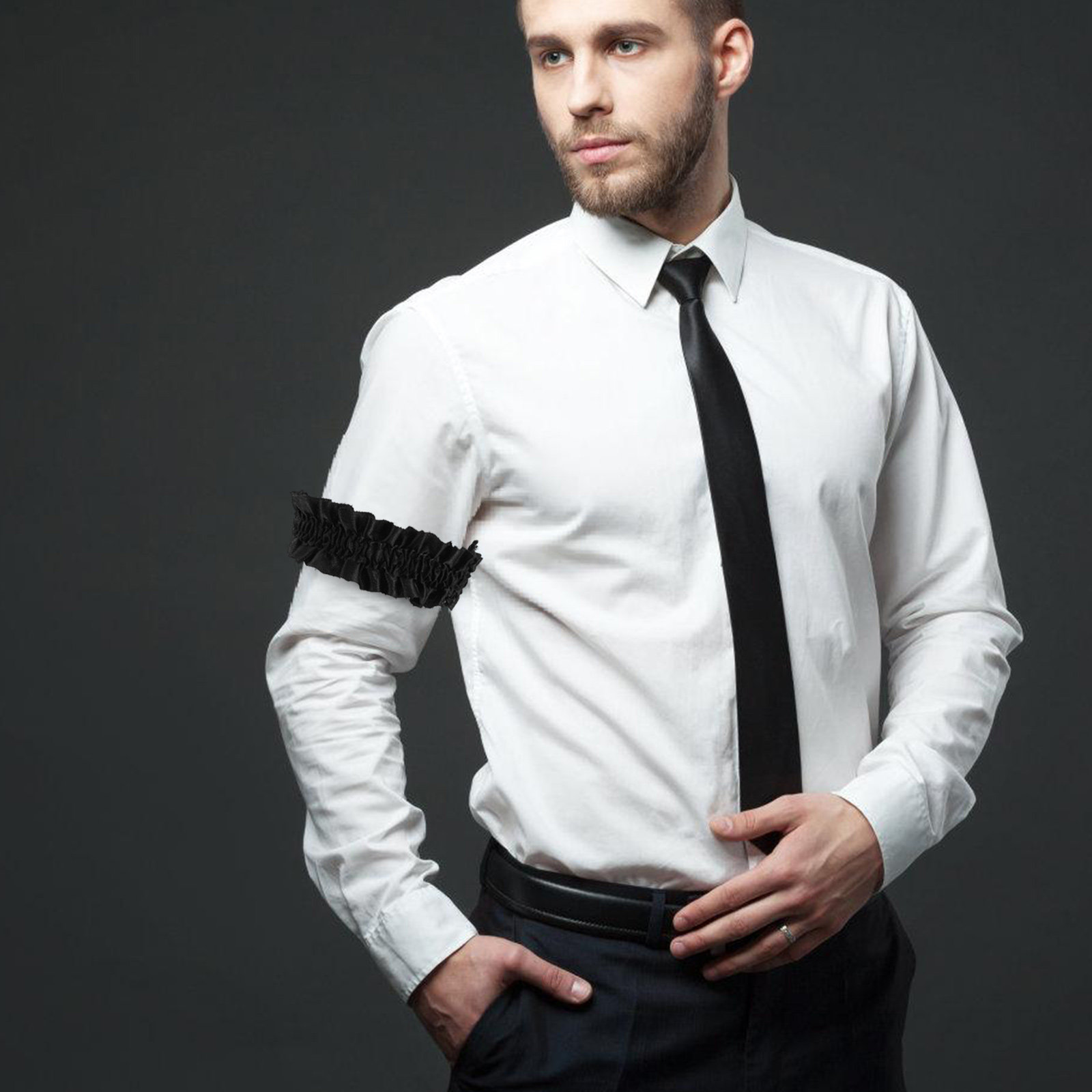 Men Formal Wear Shirts - 3Pairs Men Shirt Sleeve Garters Elastic