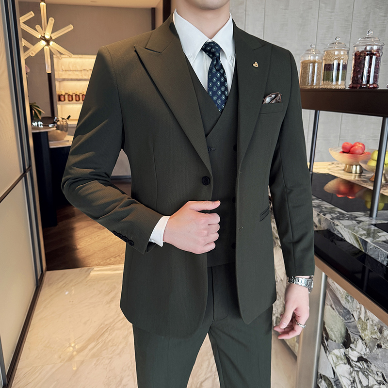 Men's suit three-piece busines - Men Formal Wear Top review and price