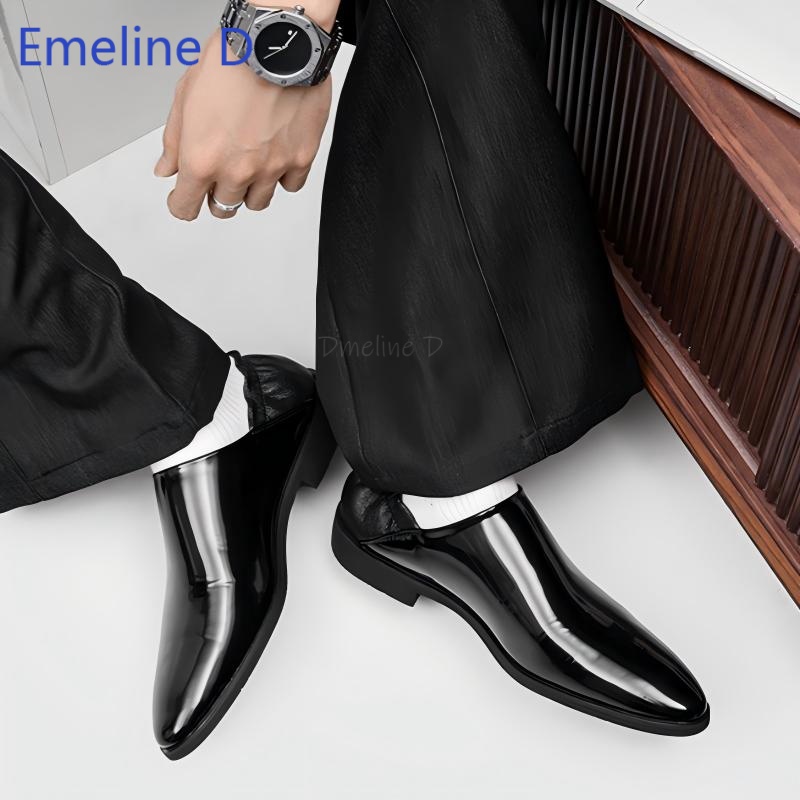 Male Glossy Patent Leather Loa - Men'S Urban Formal Wear review and price