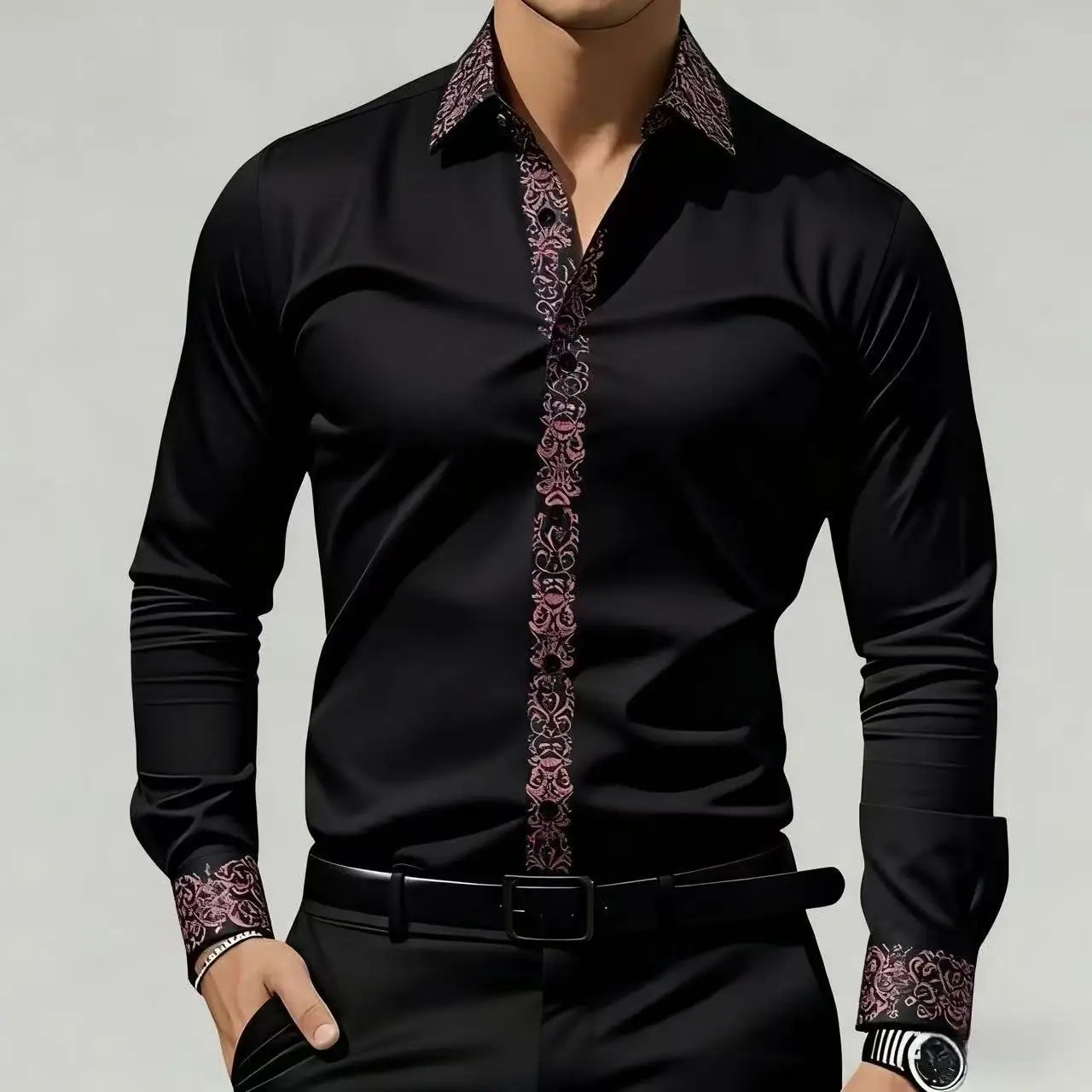 Men's Ethnic Style Printed Shi - Men'S Formal Ethnic Wear review and price