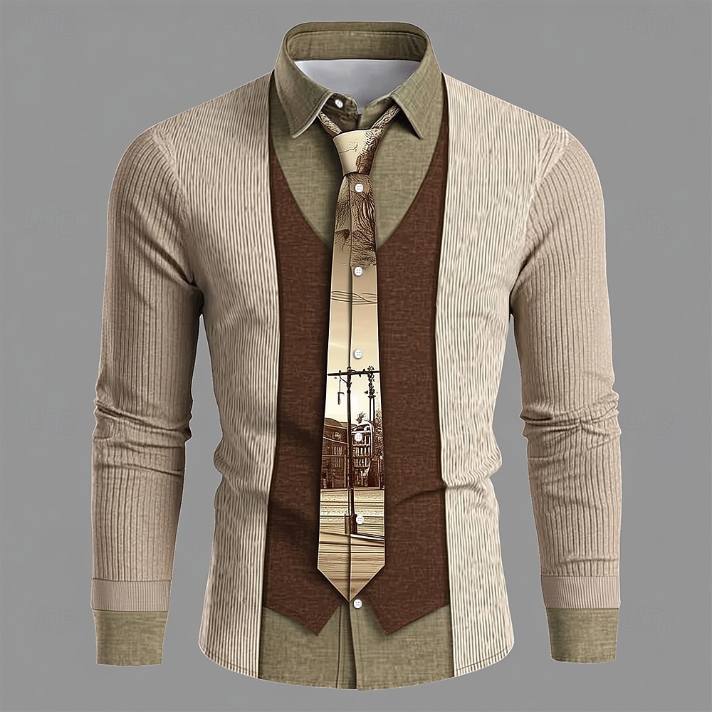 Men's 3D fake coat print long  - Unique Men'S Formal Wear review and price
