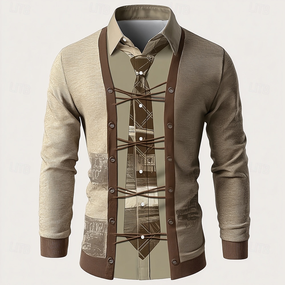 Men's 3D fake coat print long  - Unique Men'S Formal Wear review and price