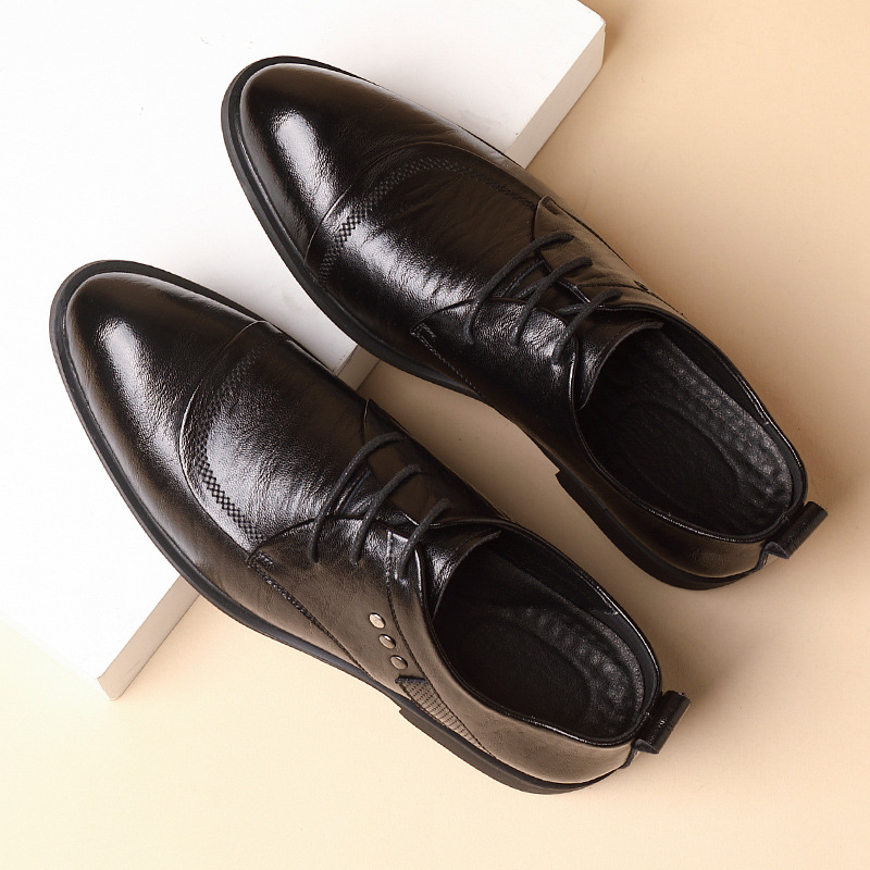 Leather Oxford Shoes With Meta - Men Formal Party Wear Dress review and price