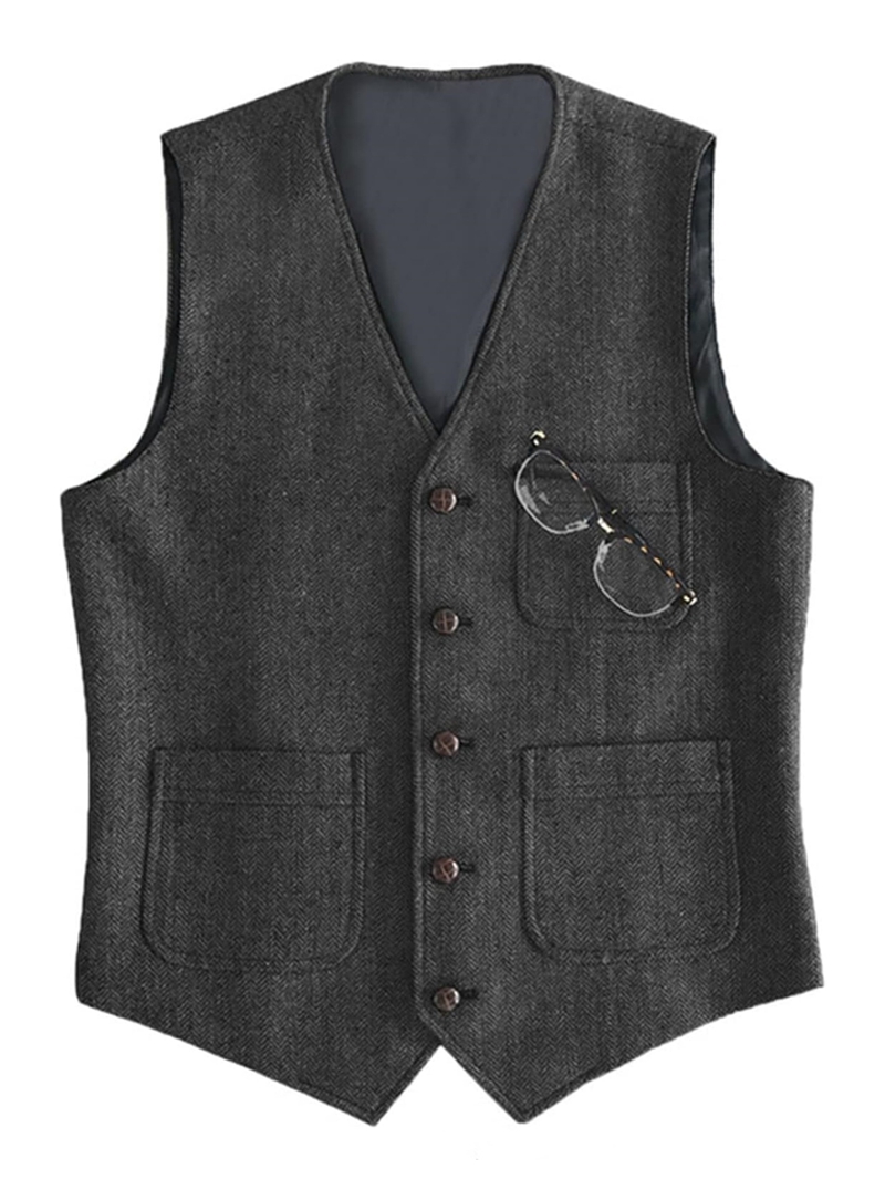 Men's Suit Formal V Neck Wool  - Formal Vest Waistcoat review and price