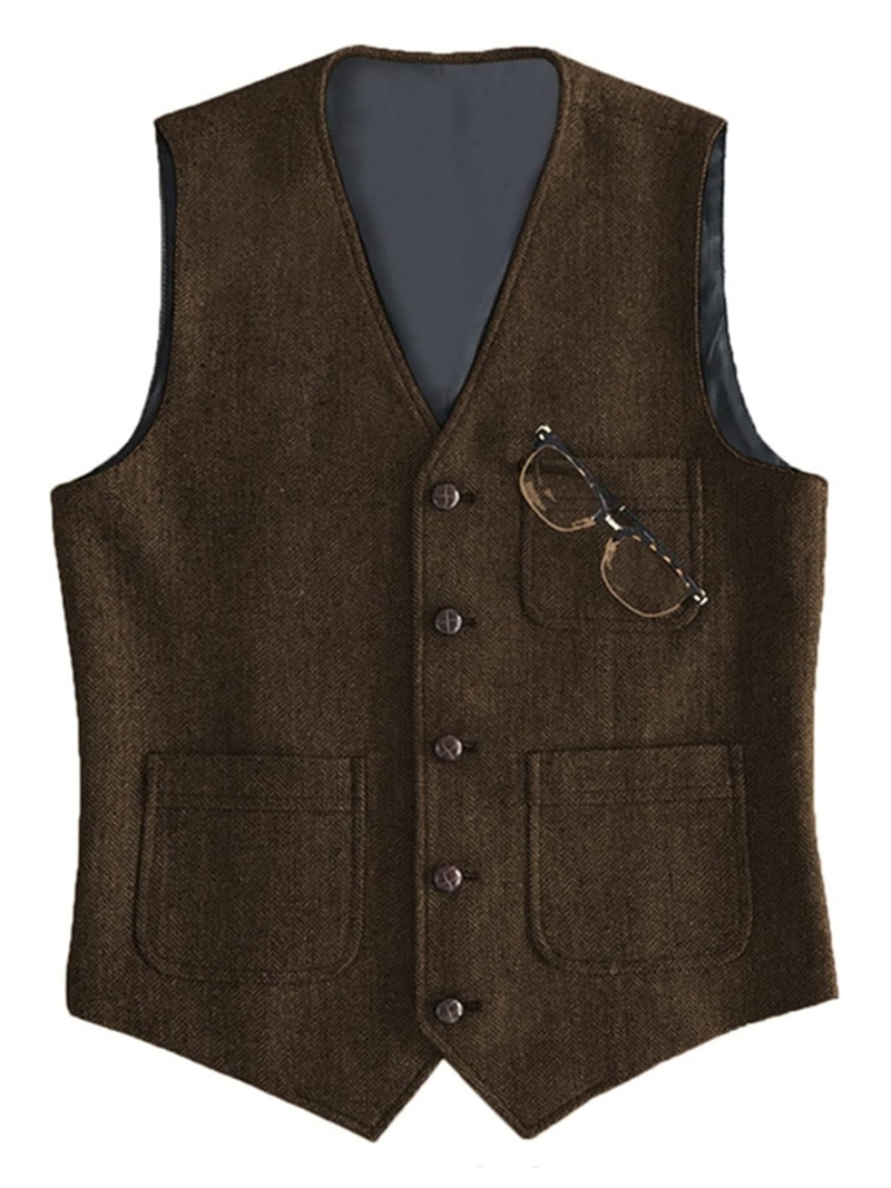 Men's Suit Formal V Neck Wool  - Formal Vest Waistcoat review and price