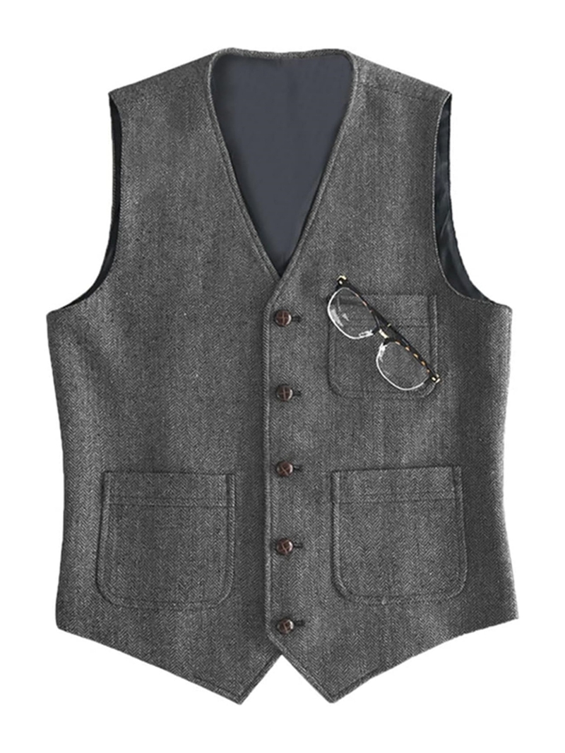 Men's Suit Formal V Neck Wool  - Formal Vest Waistcoat review and price