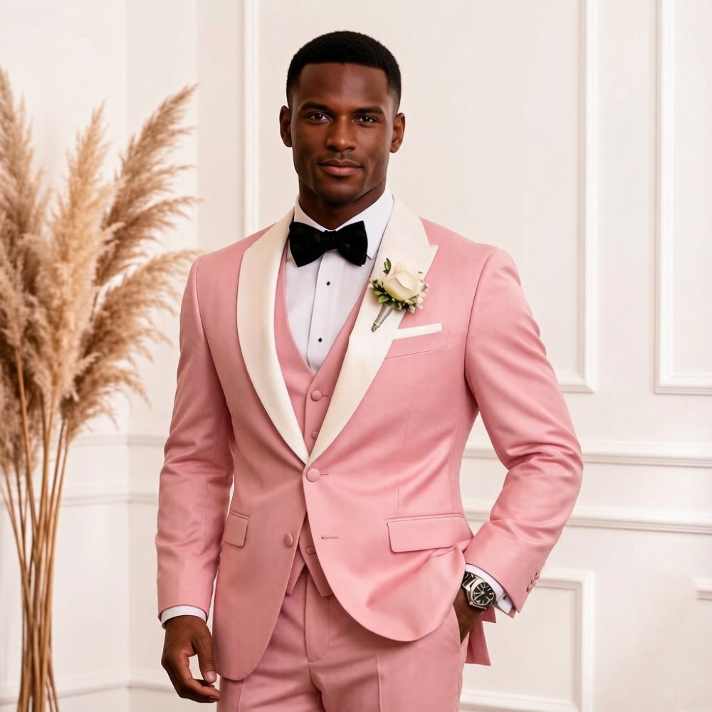 3 Pieces Formal Men Suits Peak - Men'S Formal Wear For Reception review and price