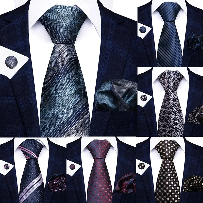 High-grade Polyester Silk Tie  - Men Formal Wear With Scarf review and price