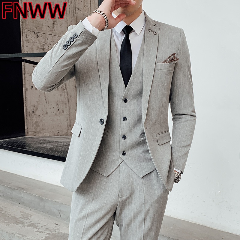 Men's Korean Style Three-Piece - Men'S Urban Formal Wear review and price