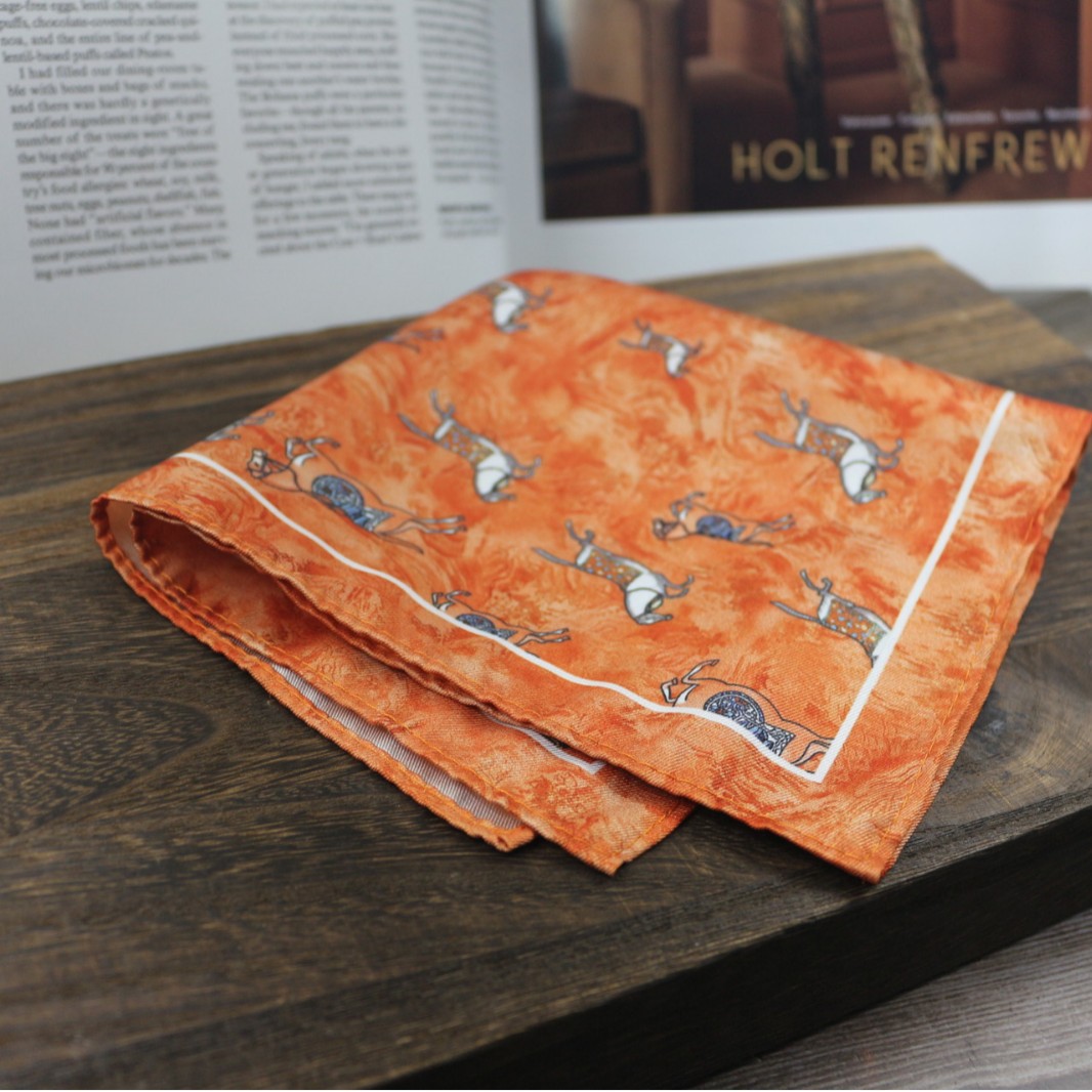 Vintage Print Pocket Square  M - Men Formal Wear With Scarf review and price