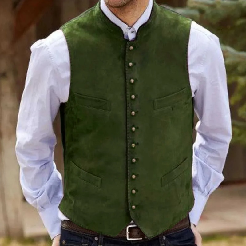 Men Vest Coffee Suede Velvet S - Men Formal Wear Outfits review and price