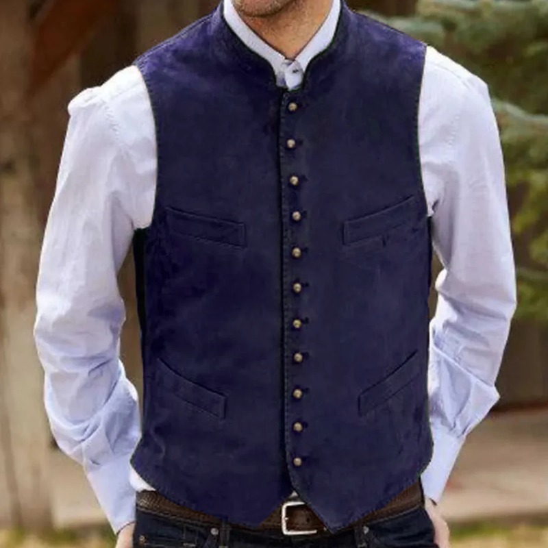 Men Vest Coffee Suede Velvet S - Men Formal Wear Outfits review and price