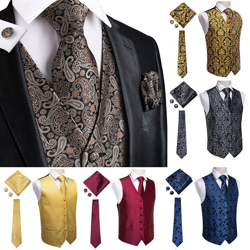 Hi-Tie Black Luxury Paisley Me - Formal Vest Waistcoat review and price