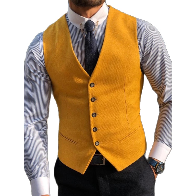 Men's Suit Formal V Neck Wool  - Formal Vest Waistcoat review and price