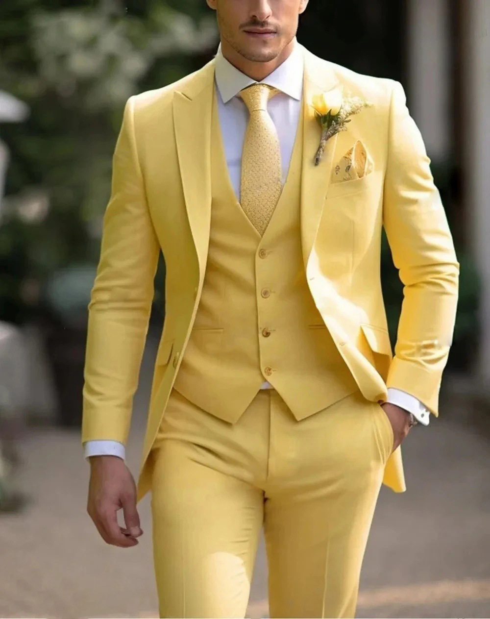 3 Pieces Pink Formal Men Suits - Men'S Formal Wear For Reception review and price