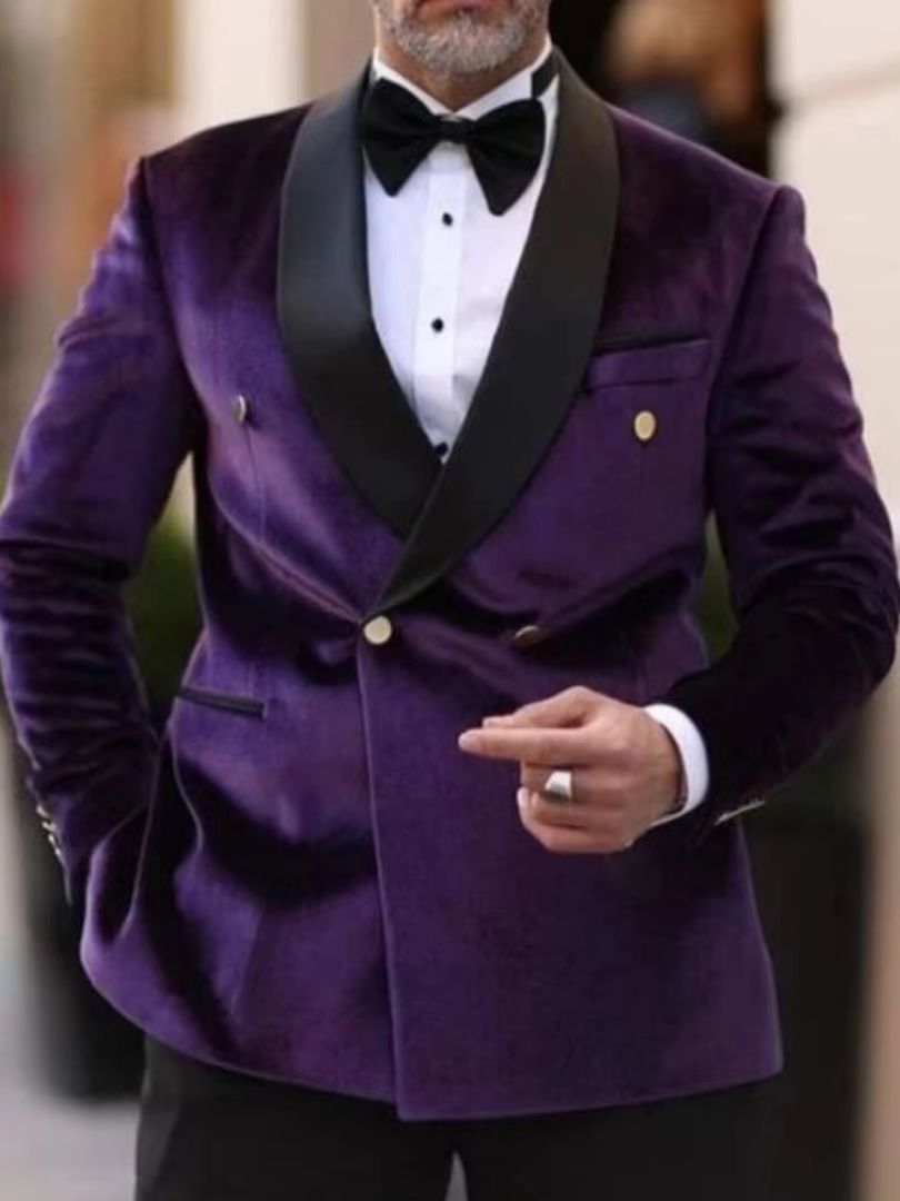 XS-6XL Velvet Wedding Men Suit - Men Formal Wear Top review and price
