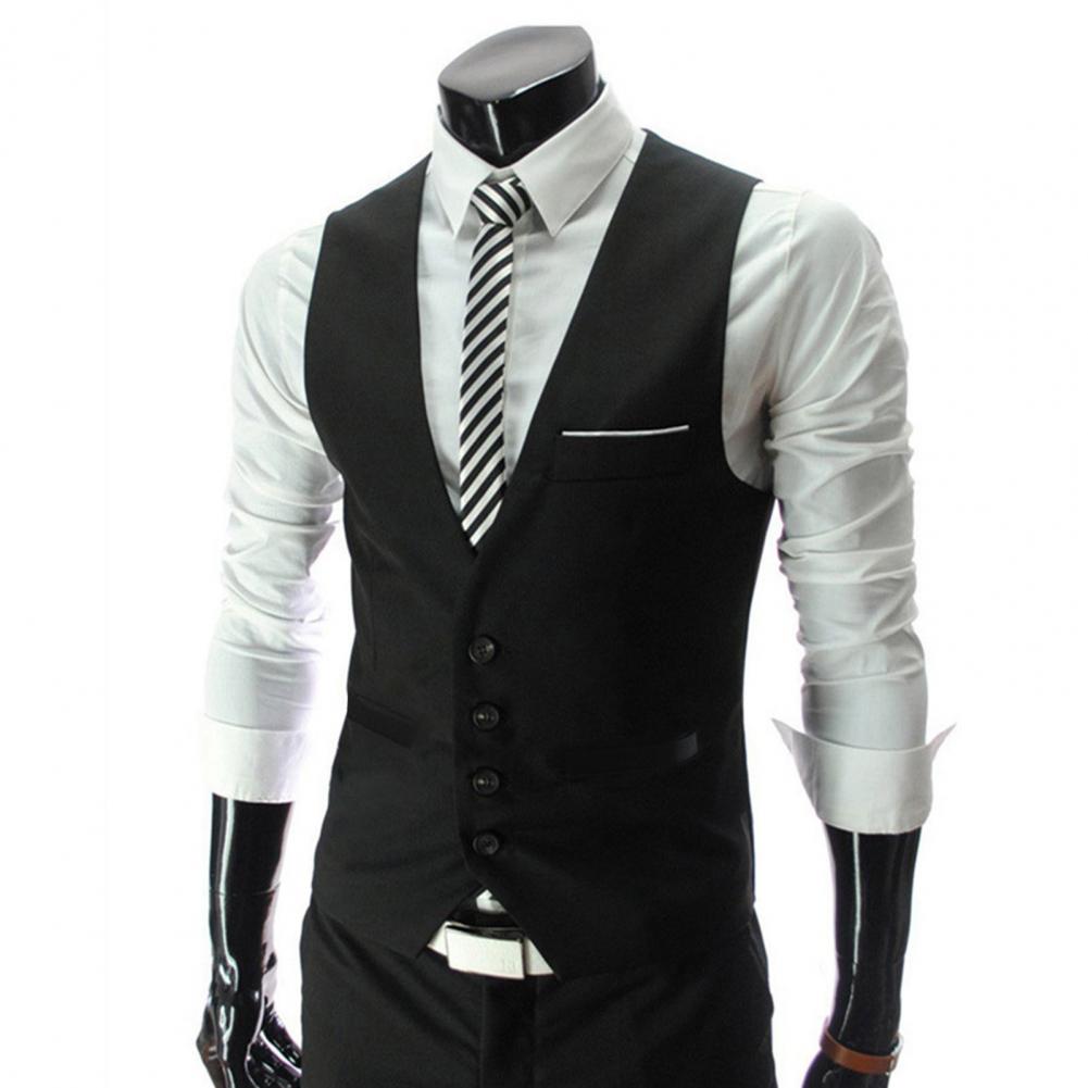 Men Vest Single Breasted Suit  - Formal Vest Waistcoat review and price