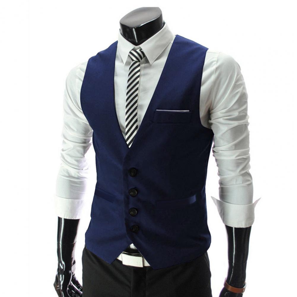 Men Vest Single Breasted Suit  - Formal Vest Waistcoat review and price