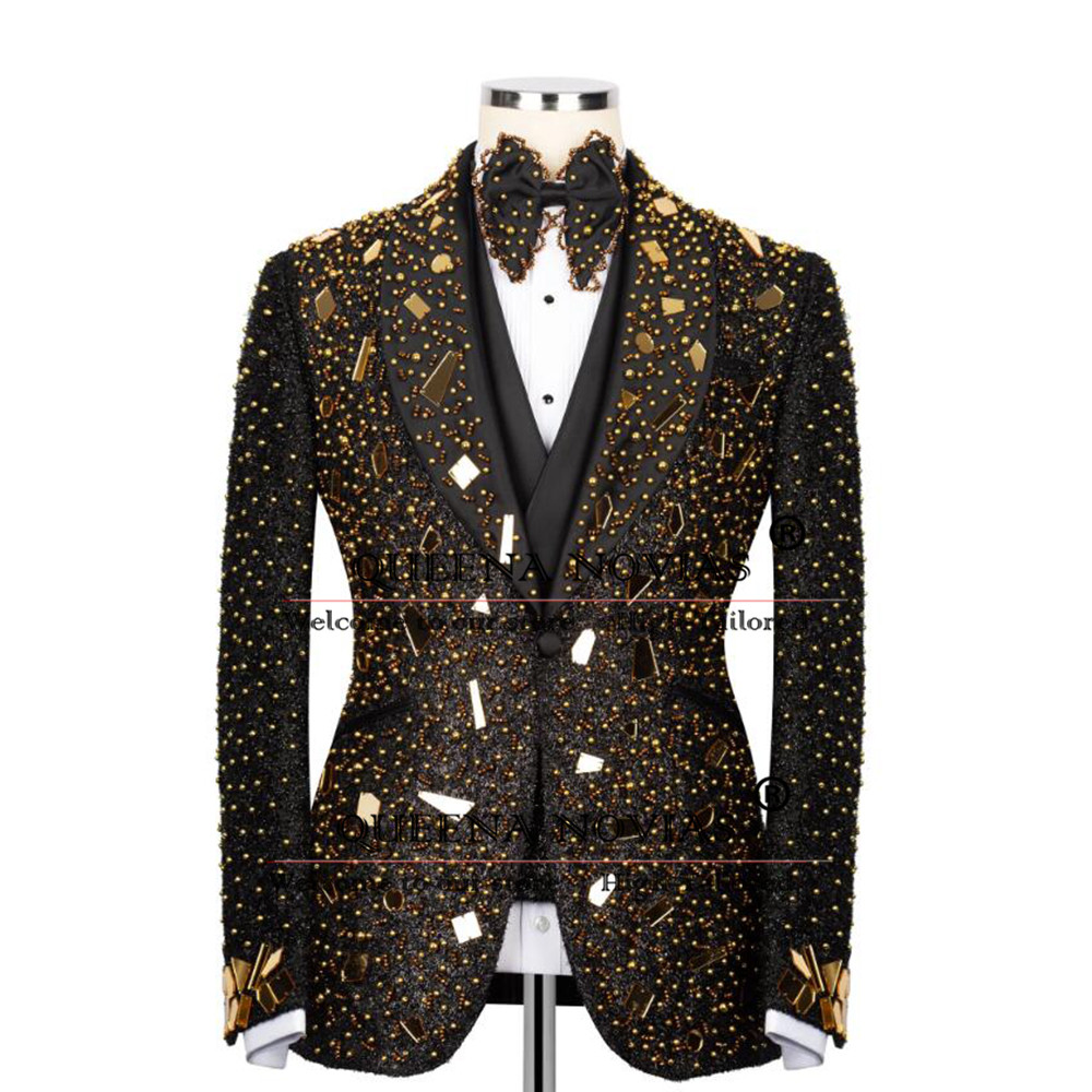 Sparkly Crystals Beading Suit  - Men'S Formal Wear For Reception review and price