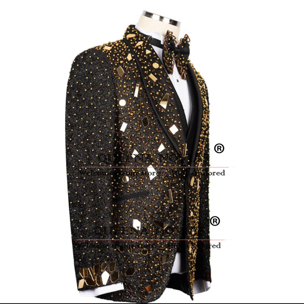 Sparkly Crystals Beading Suit  - Men'S Formal Wear For Reception review and price