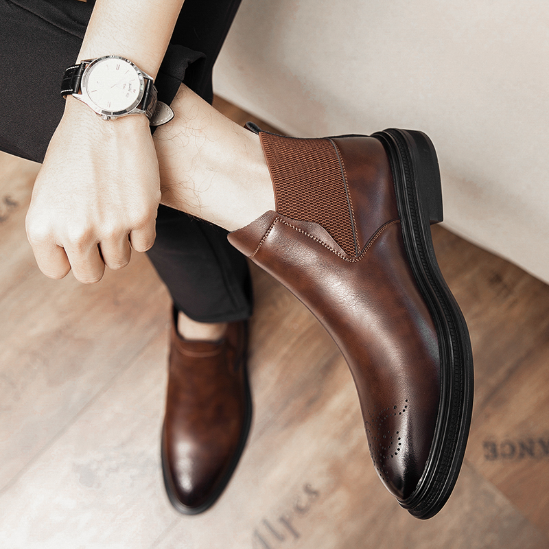 High-top leather shoes are ver - Men Formal Wear Top review and price