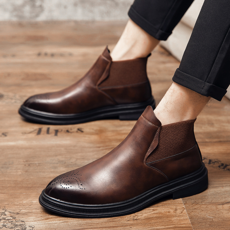 High-top leather shoes are ver - Men Formal Wear Top review and price