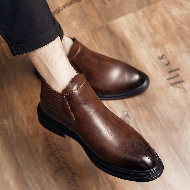 High-top leather shoes are ver - Men Formal Wear Top review and price