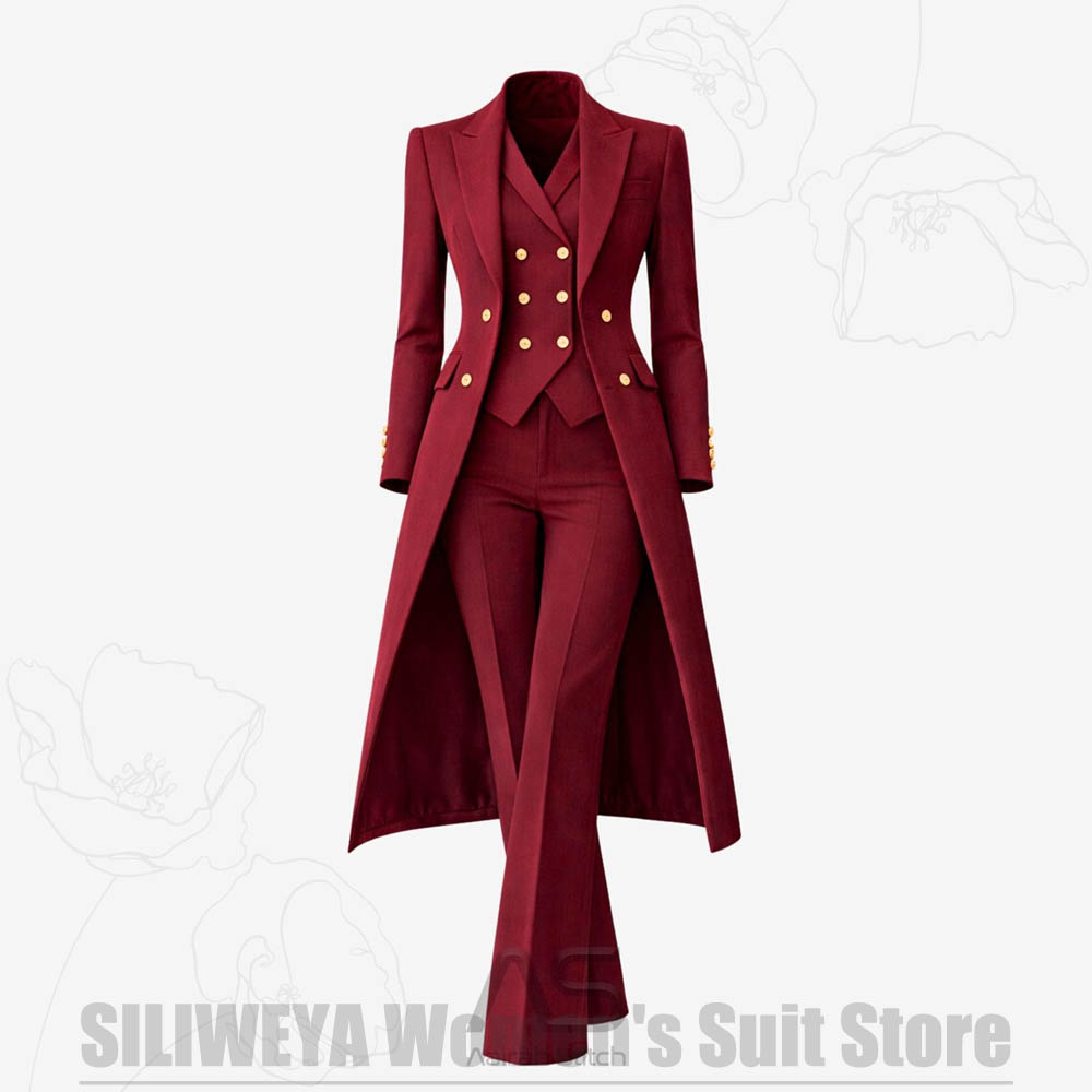 Women's Suit 3 Piece Double Br - Formal Vest Waistcoat review and price
