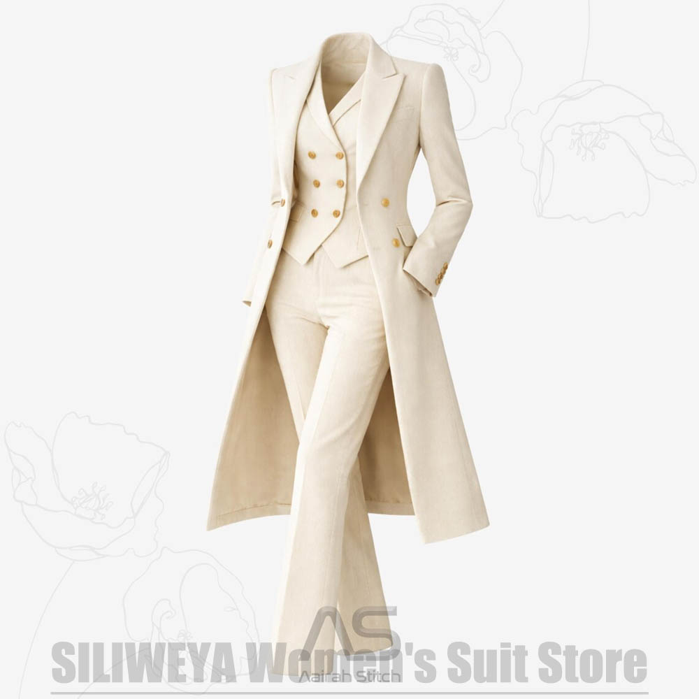 Women's Suit 3 Piece Double Br - Formal Vest Waistcoat review and price