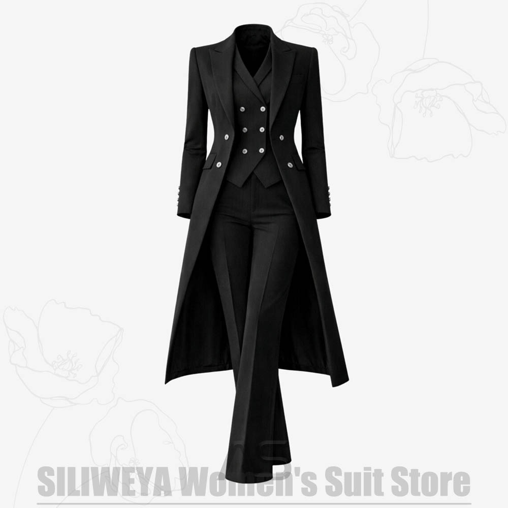Women's Suit 3 Piece Double Br - Formal Vest Waistcoat review and price