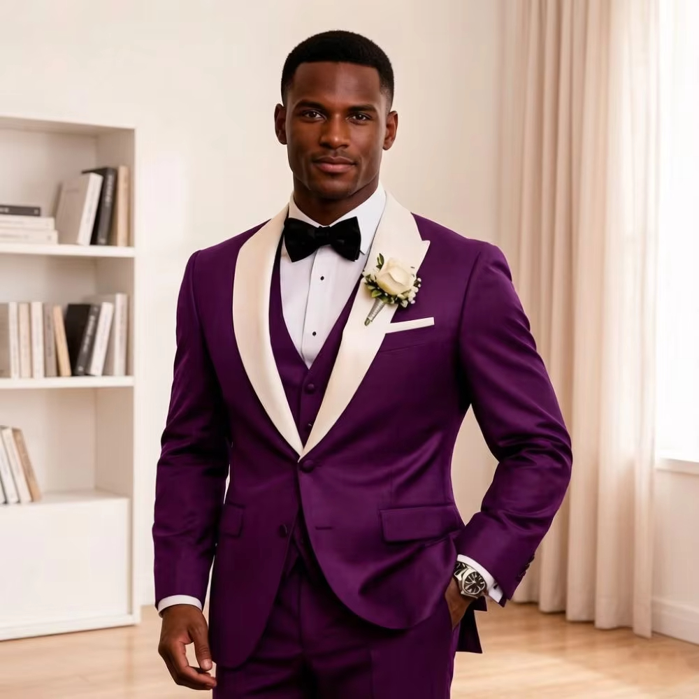 3 Pieces Formal Men Suits Peak - Men'S Formal Wear For Reception review and price
