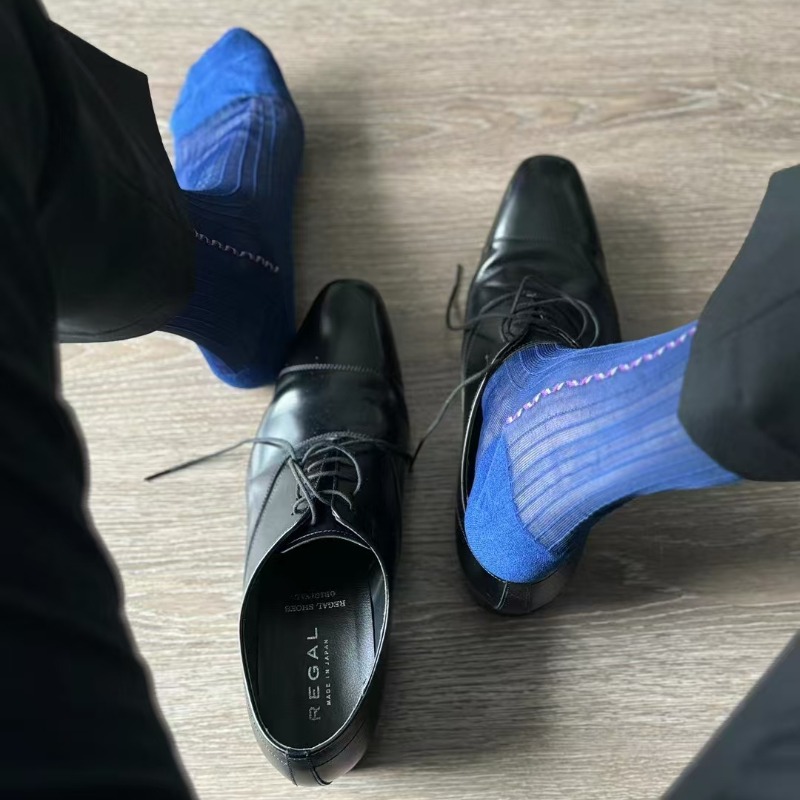 Male Dress Socks Blue Black Fo - Men Formal Party Wear Dress review and price