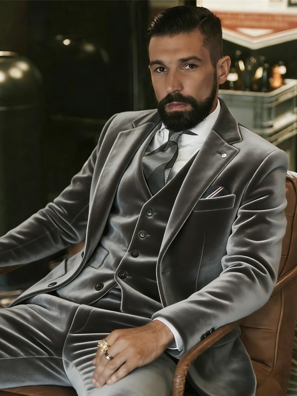 Men's Velvet Suits 3 Pieces Da - Men Formal Wear Outfits review and price
