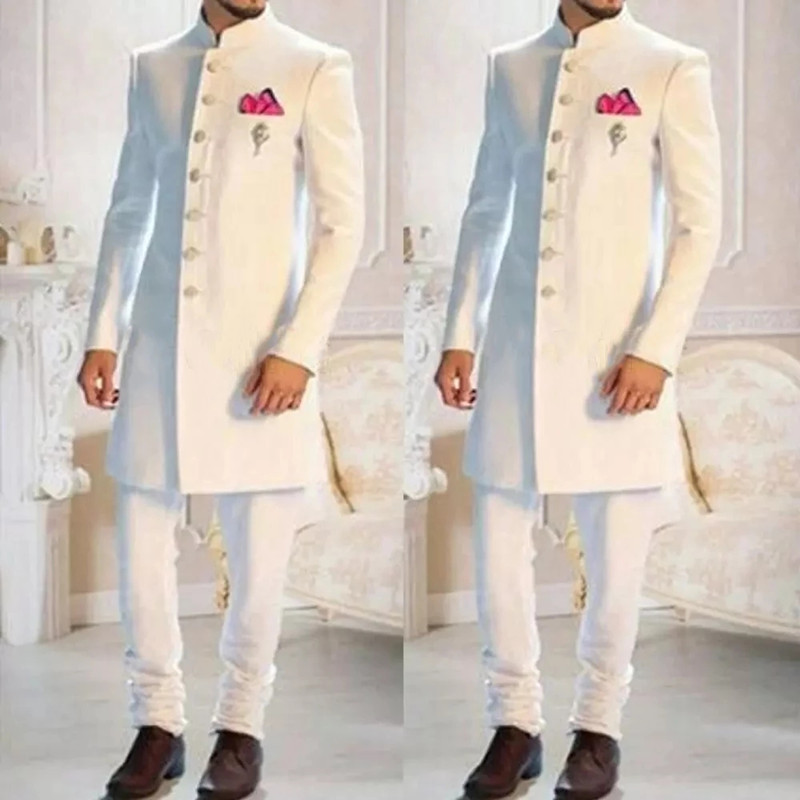 Fashion Design White Stand Col - Men'S Formal Ethnic Wear review and price