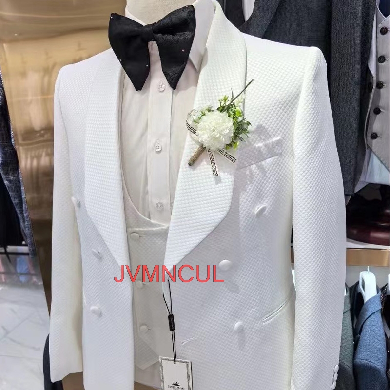 Men's Jacquard 3 Piece Suit Ta - Men'S Formal Wear For Reception review and price